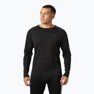 Herren Helly Hansen Lifa Active Stripe Crew Thermo-Langarmshirt schwarz