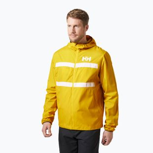 Men's Helly Hansen Salt Striped Windbreaker Segeljacke Gold Rush
