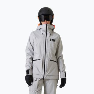 Damen-Skijacke Helly Hansen Powderqueen 3.0 grau/melange