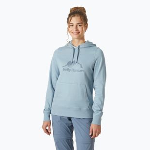 Frauen Helly Hansen Nord Grafik Pullover Hoodie windig blau