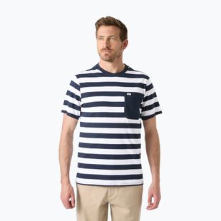 Herren T-Shirt Helly Hansen Hudson navy stripe