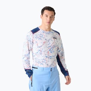 Herren Funktionsshirt langärmlig Helly Hansen Lifa Active white slope map aop