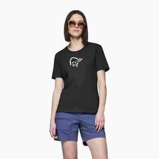 Damen-T-Shirt NORRONA Cotton Viking caviar black
