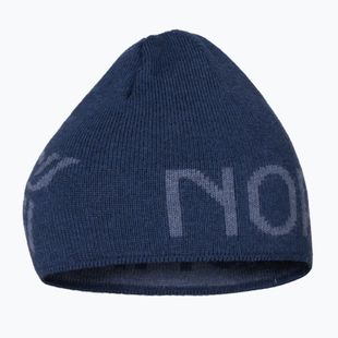 Wintermütze NORRONA MerinoUll Logo Beanie indigo night melange