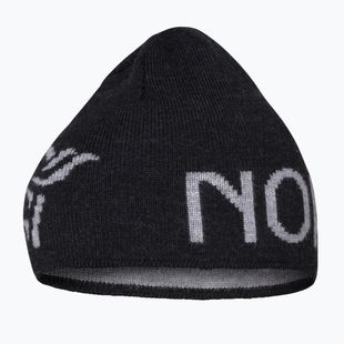 Wintermütze NORRONA MerinoUll Logo Beanie caviar melange