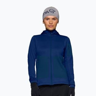Damen-Trekkingsweatshirt NORRONA Falketind Warm2 Stretch Hood indigo night
