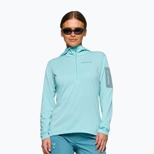 Damen-Trekkingsweatshirt NORRONA Falketind Warm1 Hood aqua haze/trooper