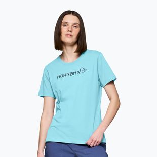 Damen-T-Shirt NORRONA Cotton Norrøna Viking aqua haze