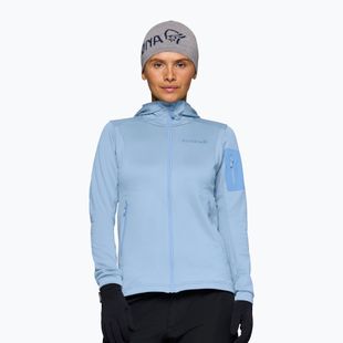 Damen-Trekkingsweatshirt NORRONA Falketind Warm2 Stretch Hood cashmere blue/allure