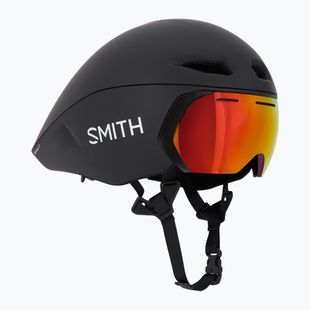 Smith Jetstream TT matt schwarz/chromapop rot Spiegel/klar Fahrradhelm