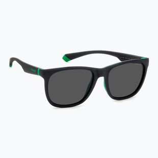 Polaroid PLD 2140/S mattschwarze grün/graue polarisierte Sonnenbrille