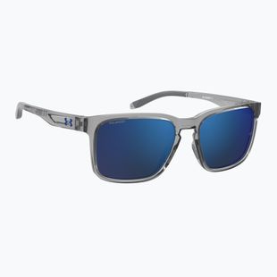 Herren Under Armour Assist 2 grau blau/grau blau mehrschichtige polarisierte Sonnenbrille