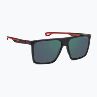 Carrera 4019/S Herren mattschwarze rot/grün-graue kontrastreiche Anti-Reflex-Sonnenbrille