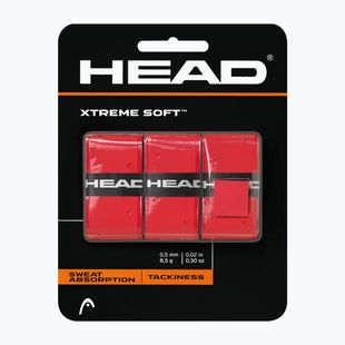 Griffbänder für Tennisschläger HEAD Xtremesoft Grip Overwrap 3 Stk. red