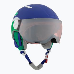 Skihelm Kinder Head Mojo Visor Jr blue/green/silver red