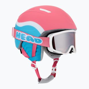 Skihelm Kinder HEAD Maja Set + Gogle Jr pink/blue/silver red