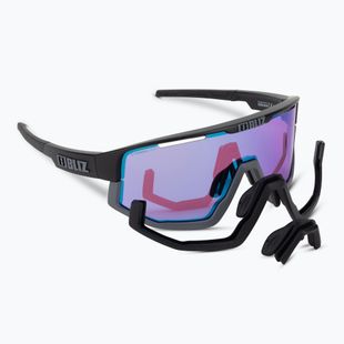 Bliz Fusion Nano Optics Nordic Light S2 mattschwarz/begonien/violettblau Multiradbrille