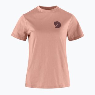 Trekking Shirt Damen Fjällräven Fox Boxy Logo dusty Rosa
