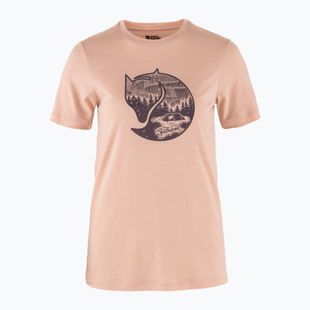 Trekking-Shirt Damen Fjällräven Abisko Wool Fox chalk rose/ port