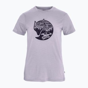 Damen T-Shirt Fjällräven Abisko Wool Fox lavender mist/ dark navy