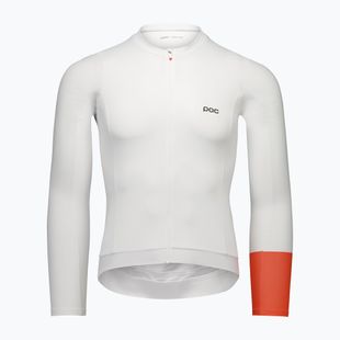 Herren Fahrrad-Langarmshirt POC Cadence Jersey hydrogen white