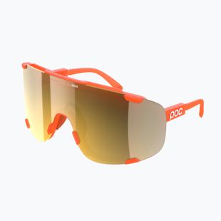 Sonnenbrille POC Devour fl.orange translucent/clarity road/Paartly sunny gold