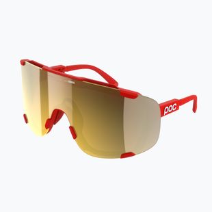 Sonnenbrille POC Devour prismane red/clarity road/Paartly sunny gold