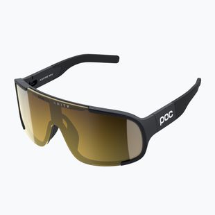 POC Aspire Mid Uranschwarz/Klarheit Straße/teilweise sonniges Gold Sonnenbrille