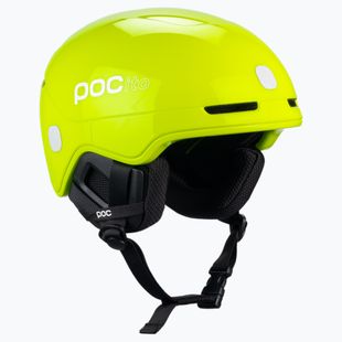 Skihelme für Kinder POC POCito Obex MIPS fluorescent yellow/green