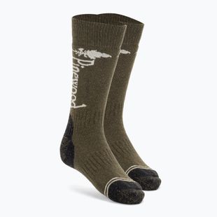 Pinewood Melange oliv mel Trekkingsocken