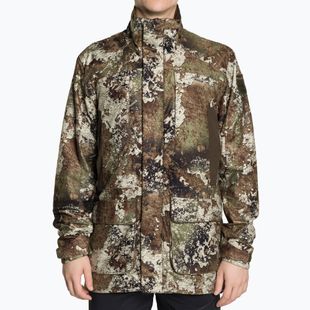 Pinewood Herren Softshelljacke Smaland Light Camou strata/Wildleder braun