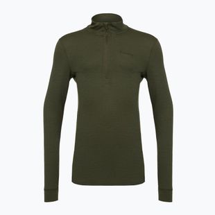 Thermoaktiver Sweatshirt Hoodie Herren Pinewood Abisko Merino Base Layer Half Zip d.mossgreen