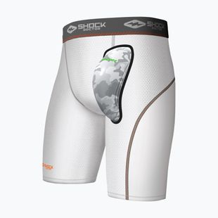 Herren Kampfsport-Shorts Shock Doctor AirCore Cup Compression white