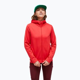Damen Peak Performance Rider Tech Zip Hood leuchtend rot