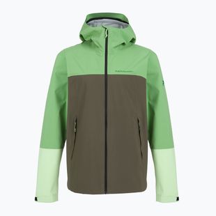 Herren Peak Performance Trail Hipe Shell Jacke Pfefferminz/Kiefernnadel/grün Regenjacke