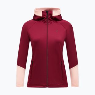 Damenpullover Peak Performance Rider Essentials Zip Hood Vertical Zenith/Peach Fuzz