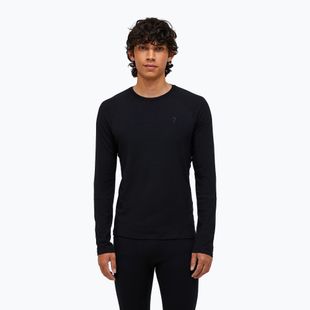 Herren-Thermoaktivshirt Peak Performance Magic Crew Wool-Blend Baselayer black/black