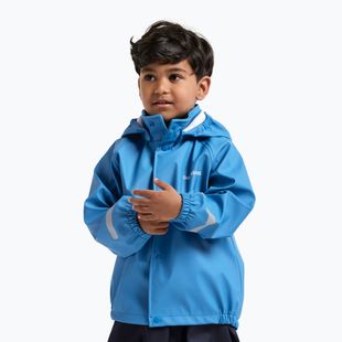 Kinder-Regenjacke Didriksons Slaskeman sharp blue