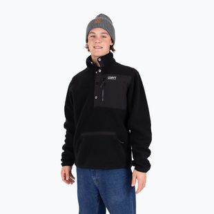 Sweatshirt Hoodie Herren Colourwear Snap Pile black