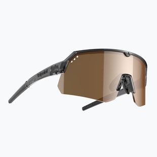Tripoint 001 Treriksroset TRI-X Polarized glänzend schwarz/braun/silberne Spiegel Sonnenbrille