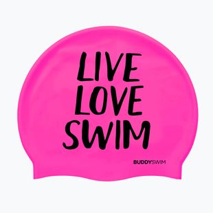 Schwimmkappe BuddySwim LLS Silicone pink