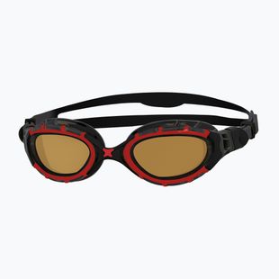 Zoggs Predator Flex Polarized Schwimmbrille Ultra rot/schwarz/polarisiert cooper