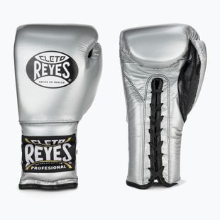 Boxhandschuhe Cleto Reyes Lace Up SPaarring silver