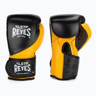 Boxhandschuhe Cleto Reyes High Precision Training Leather black/yellow