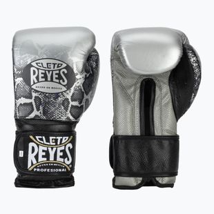 Boxhandschuhe Cleto Reyes Velcro SPaarring silver/black