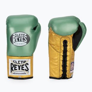Boxhandschuhe Cleto Reyes Boxing Gloves creen metalik/gold