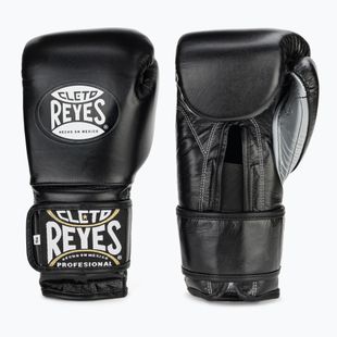 Boxhandschuhe Cleto Reyes Velcro SPaarring black/silver