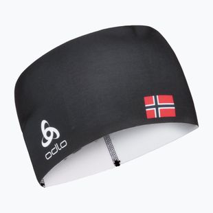 Stirnband ODLO Competition Fan Warm black/Norwegian flag
