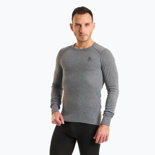 Thermoactives Longsleeve Herren ODLO Active Warm Bl Top Crew Neck odlo steel grey melange