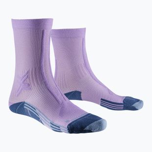Laufsocken Damen X-Socks Trailrun Discover Crew orchid/sunset blue